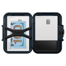 Spigen iPhone Lock Fit MagSafe Wallet, metal slate