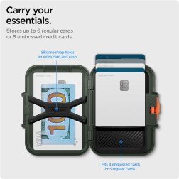 Spigen iPhone Lock Fit MagSafe Wallet, military green