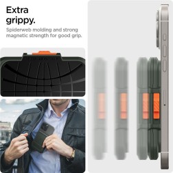 Spigen iPhone Lock Fit MagSafe Wallet, military green