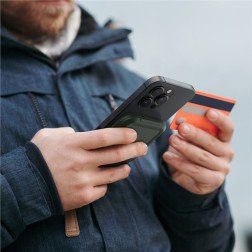 Spigen iPhone Lock Fit MagSafe Wallet, military green