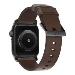 Nomad Leat. Strap Brown,black - Apple Watch 49mm/46mm/45mm/44mm/42mm