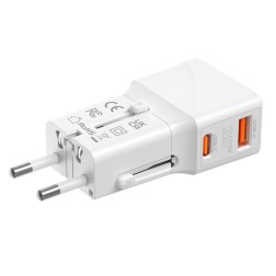 Mobile Origin Travel adapter 25W, EU/US/UK/AU, white