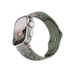 UAG Monarch Strap, olive/titanium - Apple Watch 49mm/46mm/45mm/44mm/42mm