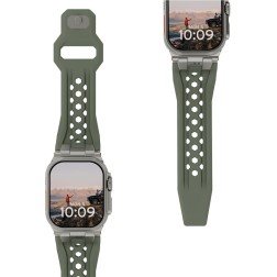UAG Monarch Strap, olive/titanium - Apple Watch 49mm/46mm/45mm/44mm/42mm