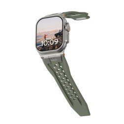 UAG Monarch Strap, olive/titanium - Apple Watch 49mm/46mm/45mm/44mm/42mm