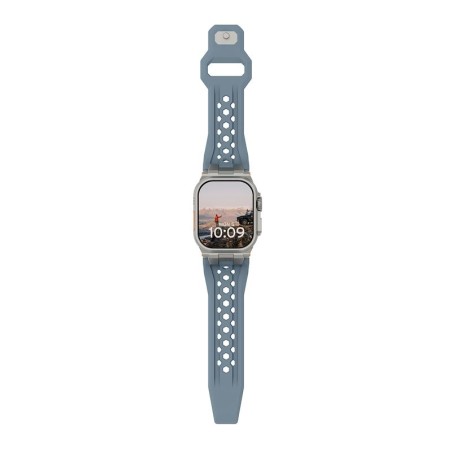 UAG Monarch Strap, cloud blue/titanium - Apple Watch 49mm/45mm/44mm/42mm