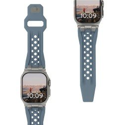 UAG Monarch Strap, cloud blue/titanium - Apple Watch 49mm/45mm/44mm/42mm