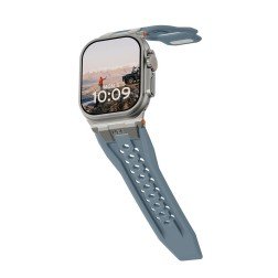 UAG Monarch Strap, cloud blue/titanium - Apple Watch 49mm/45mm/44mm/42mm