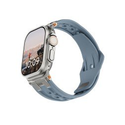 UAG Monarch Strap, cloud blue/titanium - Apple Watch 49mm/45mm/44mm/42mm