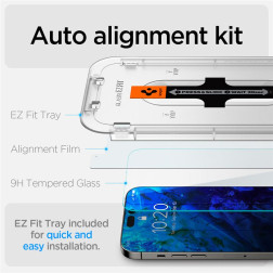 Spigen Glass tR EZ Fit 2 Pack, Transparency Sensor Protection - iPhone 14 Pro Max
