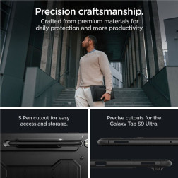 Spigen Rugged Armor Pro, black - Samsung Galaxy Tab S10/S9/S8 Ultra