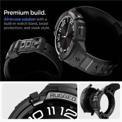 Spigen Rugged Armor Pro, black - Samsung Galaxy Watch6 Classic 47mm