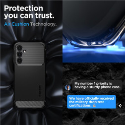 Spigen Rugged Armor, matte black - Samsung Galaxy A25 5G