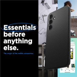 Spigen Liquid Air, matte black - Samsung Galaxy A35