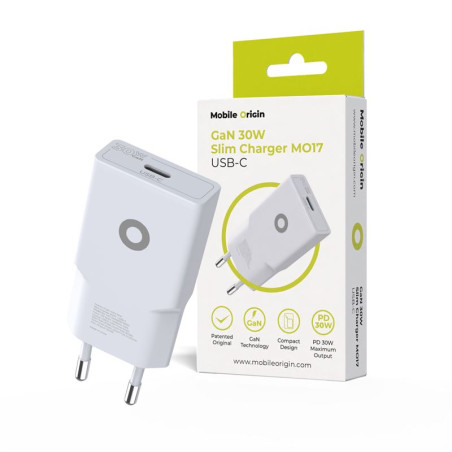 Mobile Origin GaN 30W Slim Charger TÃœV, MO17 - USB-C