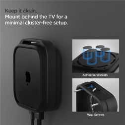Spigen Silicone Fit Mount, black - Apple TV 4K 3th Gen (2022)
