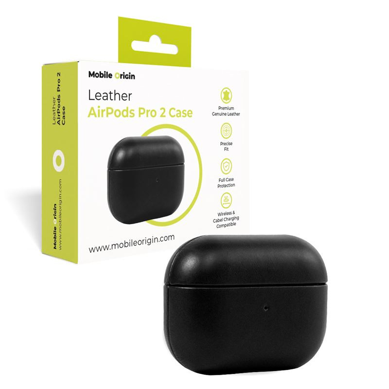Mobile Origin Leather Case, black - AirPods Pro 2 Mobile Origin Leather Case, black - AirPods Pro 2