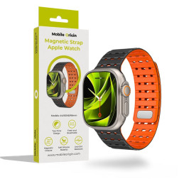 Mobile Origin Magnetic Strap, black/orange -AW Ultra 2/1(49mm)9/8/7(45mm)/6/SE/5/4(44mm)/3/2/1(42mm)