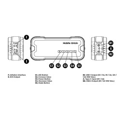 Mobile Origin JumpStarter and Air Compressor CA01