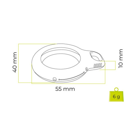 Mobile Origin Airtag Loop Case Holder A1, white