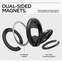 Spigen O-Mag magnetinis telefono laikiklis su reguliuojamu stovu