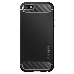 Spigen Rugged Armor, black - iPhone SE 2016/5s/5