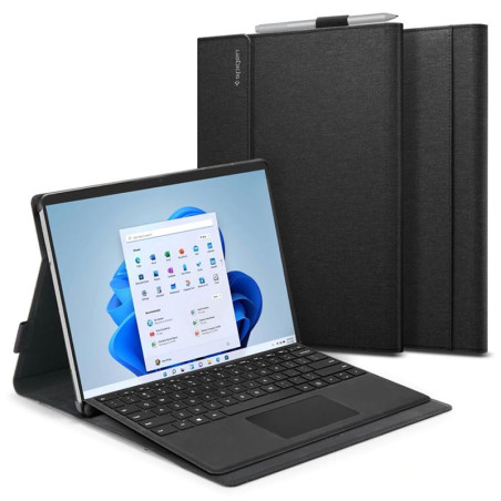 Spigen Stand Folio, black - Microsoft Surface Pro 11/10/9/8