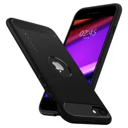 Spigen Rugged Armor, black - iPhone SE (2022/2020)