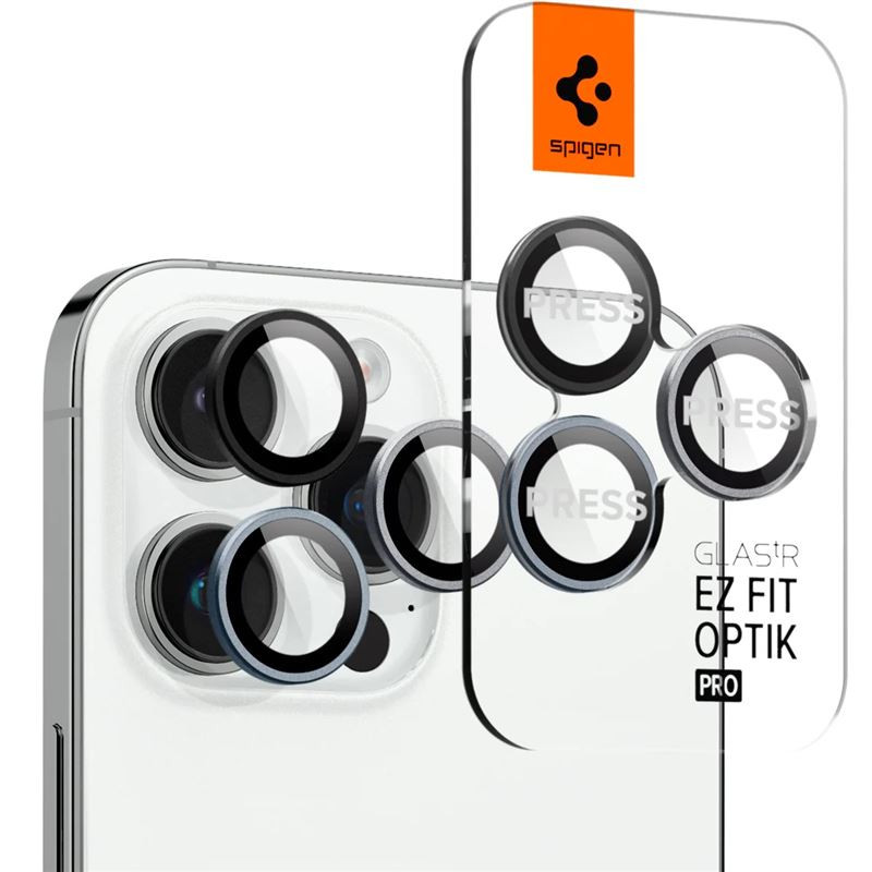 Kamerų apsauga Spigen Glass tR EZ Fit Optik Pro 2 Pack, zero one -Â&nbsp;iPhoneÂ&nbsp;17/16/15/14 Pro / 17/16/15/14 Pro Max