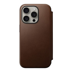 Nomad Modernus Odinis Folio, rudas - iPhone 15 Pro