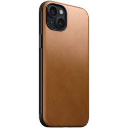 Nomad Modernus odinis dėklas, angliška ruda - iPhone 15 Plus