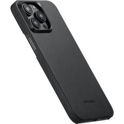 Pitaka MagEZ 4 600D case, black/grey twill - iPhone 15 Pro