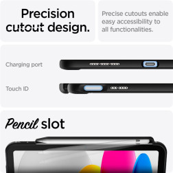 Spigen Rugged Armor, black - iPad 10.9" 2022/11" 2025