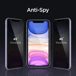 Spigen AlignMaster -näytönsuojalasi, yksityisyyssuojalla, 1 kpl - iPhone 11