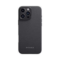 Pitaka Military-Grade Protective Case, Black/Grey Twill - iPhone 16 Pro Max
