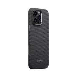 Pitaka Military-Grade Protective Case, Black/Grey Twill - iPhone 16 Pro Max