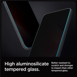 Spigen Glass tR EZ Fit (Privacy) 2 Pack, transparency -&nbsp;iPhone&nbsp;17/16 Pro / 17