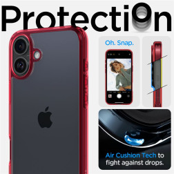 Spigen Ultra Hybrid, red crystal - iPhone 16