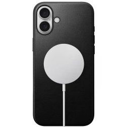 Nomad Modern Leather case, black - iPhone 16 Plus