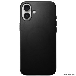 Nomad Modern Leather case, black - iPhone 16 Plus