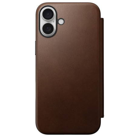 Nomad Modern Leather Folio, brown - iPhone 16 Plus