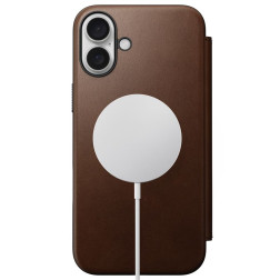 Nomad Modern Leather Folio, brown - iPhone 16 Plus