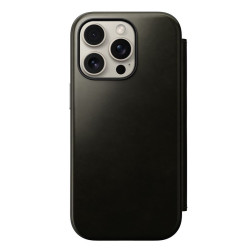 Nomad Leather Folio, green chrome - iPhone 16 Pro