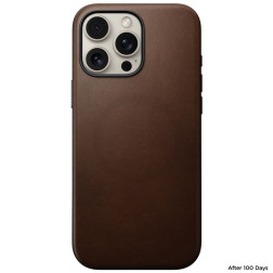 Nomad Modern Leather case, brown - iPhone 16 Pro Max