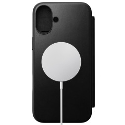 Nomad Modernus odinis aplankas, juoda - iPhone 16 Plus
