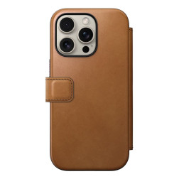 Nomad Modern Leather Folio, english Tan-C - iPhone 16 Pro