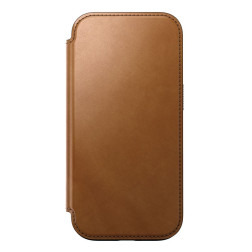 Nomad Modern Leather Folio, english Tan-C - iPhone 16 Pro