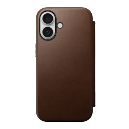 Nomad Modern Leather Folio, brown - iPhone 16
