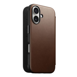Nomad Modern Leather Folio, brown - iPhone 16