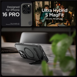 Spigen Ultra Hybrid S MagSafe, frost black - iPhone 16 Pro